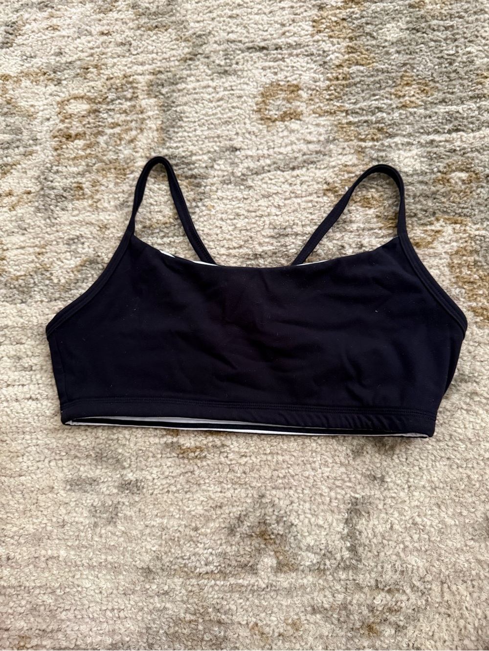 Black Women's REVERSIBLE striped Bra - buff bunny